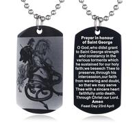 EZVFIRPDFZ Collana con piastrina per cani con dedica della Bibbia per Battesimo, con incisione cattolica, cristiana, comunione, cresima, rito regalo