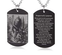 EZVFIRPDFZ Collana con piastrina per cani con dedica della Bibbia per Battesimo, con incisione cattolica, cristiana, comunione, cresima, rito regalo