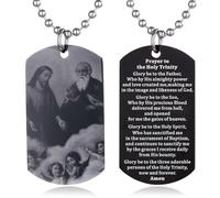 EZVFIRPDFZ Collana con piastrina per cani con dedica della Bibbia per Battesimo, con incisione cattolica, cristiana, comunione, cresima, rito regalo