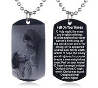 EZVFIRPDFZ Collana con piastrina per cani con dedica della Bibbia per Battesimo, con incisione cattolica, cristiana, comunione, cresima, rito regalo