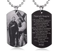 EZVFIRPDFZ Collana con piastrina per cani con dedica della Bibbia per Battesimo, con incisione cattolica, cristiana, comunione, cresima, rito regalo