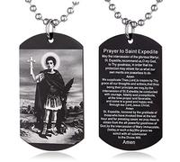 EZVFIRPDFZ Collana con piastrina per cani con dedica della Bibbia per Battesimo, con incisione cattolica, cristiana, comunione, cresima, rito regalo