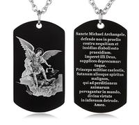EZVFIRPDFZ Collana con piastrina per cani con dedica della Bibbia per Battesimo, con incisione cattolica, cristiana, comunione, cresima, rito regalo