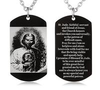 EZVFIRPDFZ Collana con piastrina per cani con dedica della Bibbia per Battesimo, con incisione cattolica, cristiana, comunione, cresima, rito regalo