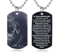 EZVFIRPDFZ Collana con piastrina per cani con dedica della Bibbia per Battesimo, con incisione cattolica, cristiana, comunione, cresima, rito regalo