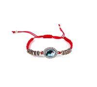 EZVFIRPDFZ Colorful Bling, set di 4 braccialetti con nodo rosso, con scritta "Virgin Mary/Saint Benedict/Saint Jude" e cordino regolabile, rosario, medaglia di protezione per le donne, gioielli