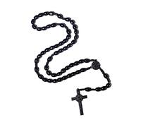 EZVFIRPDFZ Rosario cattolico in legno fatto a mano cristiano, medaglia di preghiera, rosario cattolico in legno
