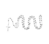 EZVFIRPDFZ Rosario con perline cattoliche per donne e uomini, in acciaio inox, con crocifisso lungo e croce cristiana anglicana, collana a Y con confezione regalo