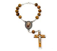 EZVFIRPDFZ Rosario di San Cristoforo, medaglia di San Cristoforo e biglietto di Lourdes