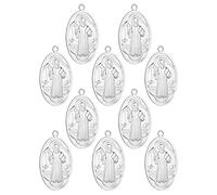 EZVFIRPDFZ San Cristoforo/San Giuseppe/San Michele Arcangelo/San Benedetto/Madonna Grazia Miracolosa Medaglia Pendente per Collana Rosario Fai Da Te Forniture Parti