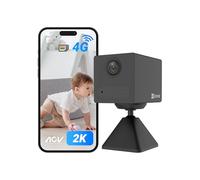 EZVIZ 4G LTE 2K Telecamera da Interno a Batteria, Audio Bidirezionale, Rilevamento di Persone, Registrazione Time-Lapse, Modalità AOV, 100% Senza Fili, 512GB SD(Non Inclusa), CB2 Nera