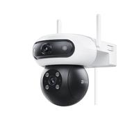 EZVIZ 8MP (4MP+4MP) Telecamera WiFi Esterno con Doppia Lente, Telecamera per Esterni a 360°, Visione Notturna a Colori, Rilevamento Persone/Veicoli, Audio Bidirezionale, Impermeabile, C90 Dual
