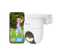 EZVIZ CB8 Lite 2K+ Telecamera WiFi Esterno Batteria, 100% Senza Fili, PTZ 360° A
