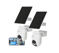 EZVIZ CB8 Lite Kit da 2, Telecamera WiFi Esterno 3K+ Senza Fili con 2 Pannelli S