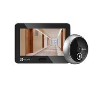 EZVIZ CP4 Lite 2K+ Spioncino Digitale Wi-Fi 4MP Schermo Colori 4", Argento | Batteria 4600mAh, Rilevamento Movimento PIR, Audio Bidirezionale, Visione Notturna, Campanello Integrato, 2.4GHz