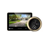 EZVIZ 4K AI Fotocamera Spioncino Smart Senza Fili, Rilevamento Umano con Riconoscimento Facciale, Visione Ampia 155° WDR, Comunicazione Bidirezionale, Impermeabile, Archiviazione 512G Senza Costi