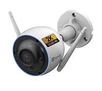 EZVIZ H3 2K Telecamera WiFi da Esterno in lega di alluminio, visione Notturna a colori, Difesa Attiva, Rilevamento del movimento Avanzato, Audio Bidirezionale, IP67 + SD 128 Gb in dotazione