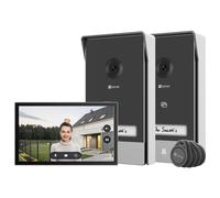 EZVIZ HP7 2K Sistema di 2 Videocitofoni WiFi Citofono, 7'' Touch Screen a Colore, Campanello Video Spioncino 2 Fili, Rilevamento Persona, Audio Bidirezionale, Wi-Fi 2.4/5GHz