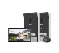 EZVIZ HP7 2K Sistema di 2 Videocitofoni WiFi Citofono, 7'' Touch Screen a Colore, Campanello Video Spioncino 2 Fili, Rilevamento Persona, Audio Bidirezionale, Wi-Fi 2.4/5GHz