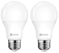 EZVIZ LB1 Lampadina LED Smart WiFi 8W 806LM, Compatibile con Alexa, E27 Luce Calda Dimmerabile 2700K, Comandabile Tramite App, Controllo Vocale, Nessun Hub Richiesto (2 pezzi), Bianco