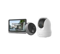 EZVIZ Pacchetto composto da Campanello Digitale con Schermo Tattile a Colori e Telecamera WiFi Interno C6N G1 4K