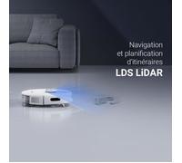 EZVIZ RE5 Plus - Robot aspirapolvere con stazione di svuotamento automatico - Navigazione LiDAR - Rilevamento ostacoli - 4000Pa