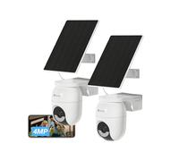 EZVIZ Telecamera di sicurezza wireless per esterni con batteria 2K+, con pannello solare, tecnologia AOV, senza canone mensile, 512 GB, Wi-Fi 6 da 2,4 GHz, rilevamento di esseri umani/veicoli, visione