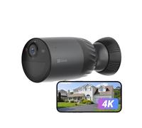 EZVIZ Telecamera di sorveglianza della batteria per esterni, telecamera WLAN 4K con modalità AOV, rilevamento KI persona/veicolo, difesa attiva e visione notturna del colore, BC1c
