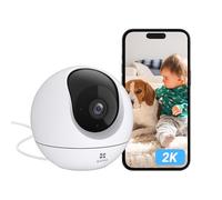 EZVIZ Telecamera IP WiFi 360° 2K Telecamera di Sorveglianza Interna, Visione Notturna Colore, AI Rilevamento Umano, Monitoraggio automatico, Audio Bidirezionale, Supporta Scheda Fino a 512GB, C6C 3MP