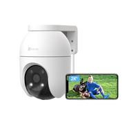 EZVIZ Telecamera Wi-Fi Esterno 2K+, Telecamera Motorizzata per Esterni con Copertura a 360°, Visione Notturna a Colori, Rilevamento di Persone/Veicoli, Tracciamento Zoom Auto, Alexa/Google, C8c 4MP