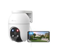 EZVIZ Telecamera Wi-Fi Esterno 3K, Telecamera Motorizzata per Esterni con Copertura a 360°, Visione Notturna a Colori, Rilevamento di Persone/Veicoli, Tracciamento Zoom Auto, Alexa/Google, C8c 5MP