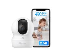 EZVIZ Telecamera Wi-Fi Interno 2K, Videocamera Sorveglianza 4MP per animali e bambini, Motorizzata a 360°, Audio a due vie, Funziona Alexa, Avvisi movimento, Visione notturna, Modello CP1