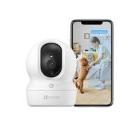 EZVIZ Telecamera WiFi Interno 1080P, Videocamera di Sorveglianza, Motorizzata a 360°, Visione Notturna a Colori, Audio Bidirezionale, Rilevamento di Persone/Rumori, Modalità Pattuglia, CP1 Pro 2MP