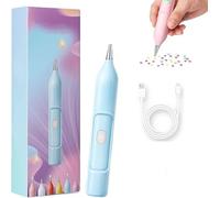 Ezypen - Electric Diamond Painting Pen with Vacuum Technology,Electric Diamond Painting Pen,2 Replacement Tip,Rechargeable IPX5 Waterproof Painter,for Diamond Painting (Blue)