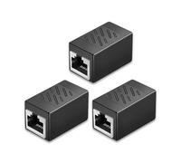 EZYUMM Confezione da 3 accoppiatori Ethernet, prolunga Ethernet placcata oro, accoppiatore RJ45 femmina a femmina per cavo Ethernet Cat7/Cat6/Cat5/Cat5e