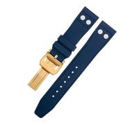 EZZON 21mm Natura Fluororubber FKM Gomma Con Rivetto Cinturino Per IWC Big Pilot Mark Portugieser Morbido Wristband, 21MM, Agata