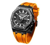 EZZON 5rd Per GA-B2110 GA2100 Mod Kit Lunetta Orologio In Metallo Cinturino In Silicone Morbido Orologio Modding Accessori di Ricambio, Misura unica, Agata