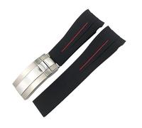 EZZON Cinturino in gomma 21 mm 22 mm adatto per Rolex DEEPSEA Sea-Dweller Submariner blu nero impermeabile sport cinturino orologio in silicone, 41mm SUB, Agata