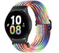 EZZON Cinturino in nylon per Samsung Galaxy Watch 7 6 5 4 40mm 44mm 6Classic 43/47mm 20mm 22mm Cinturino intrecciato Solo Loop per Huawei Watch 3 4Pro Cinturini(NEW rainbow,20mm)