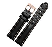 EZZON Cinturino per orologio classico e generico, a trama semplice, alla moda, 18 mm, 20 mm, 21 mm, 22 mm, cinturino in vera pelle, 20mm, Agata