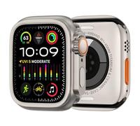 EZZON Custodia per orologio in lega per Apple Watch Serie S10, 46 mm, S9, S8, S7, S6, 44 mm, 45 mm, in metallo, colore titanio, 44 mm, 44mm, Agata