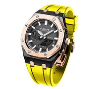 EZZON GA2100 MOD Kit Per GA2100-1A1 Cassa Della Vigilanza Del Metallo Cinturino In Silicone 316 In Acciaio Inox Modificato Accessori Bracciale Lunetta bande, Misura unica, Agata