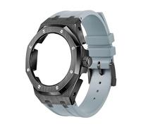 EZZON Lunetta in metallo di quarta generazione+cinturino in gomma fluoro, adatto per GA2100/GA-2110 Parti di ricambio per uomo/donna GA2100/GA-2110 Aggiornamento retrofit, Misura unica, Agata