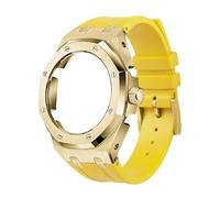 EZZON Lunetta in metallo di quarta generazione+cinturino in gomma fluoro, adatto per GA2100/GA-2110 Parti di ricambio per uomo/donna GA2100/GA-2110 Aggiornamento retrofit, Misura unica, Agata