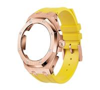 EZZON Lunetta in metallo di quarta generazione+cinturino in gomma fluoro, adatto per GA2100/GA-2110 Parti di ricambio per uomo/donna GA2100/GA-2110 Aggiornamento retrofit, Misura unica, Agata