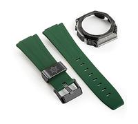 EZZON Modelli in acciaio intagliato GA-2100 Più nuovo design pronto stock cinturino in silicone e cassa GA2100 2110 cinturino e cassa in metallo sostituzione, Misura unica, Agata