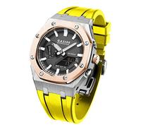 EZZON Per GA-B2110 GA2100 Mod Kit Orologio In Metallo Lunetta Cinturino In Silicone Morbido Accessori di Ricambio, talla única, Agata