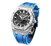 EZZON Per GA-B2110 GA2100 Mod Kit Orologio In Metallo Lunetta Cinturino In Silicone Morbido Accessori di Ricambio, talla única, Agata