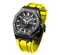 EZZON Per GA2110ET-8A Cassa Della Vigilanza Del Metallo Del Silicone Cinturino 316 In Acciaio Inox Modificato Kit Accessori, Misura unica, Agata