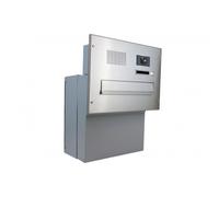 F-04 Cassetta postale con telecamera in acciaio inox con stazione video 5 bianco
